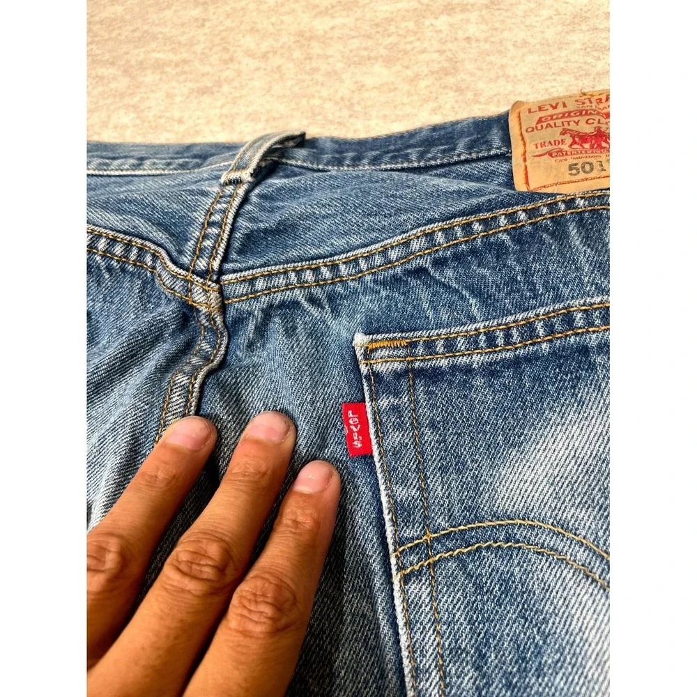 Levi's 501XX Jeans Mens 36x36 Blue Denim Cotton Mid Rise Straight Leg Streetwear